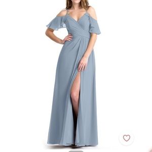 Azazie Dakota Dusty Blue Dress